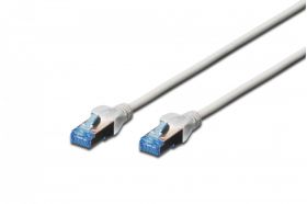 DIGITUS CAT 5e SF-UTP patch cord, PVC AWG 26/7, length 1 m, color grey (DK-1532-010)