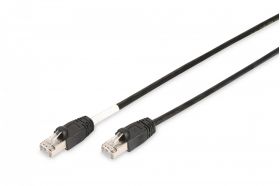 DIGITUS CAT 6 S-FTP outdoor patch cord, Cu, PE AWG 27/7, length 5 m, black sheath color (DK-1644-050/BL-OD)