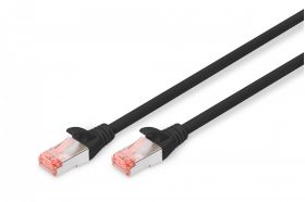 DIGITUS CAT 6 S-FTP patch cord, Cu, LSZH AWG 27/7, length 0.25 m, color black (DK-1644-0025/BL)