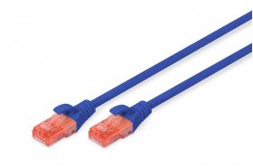 DIGITUS CAT 6, U-UTP patch cord, PVC AWG 26/7, length 0.5 m, color blue (DK-1612-005/B)
