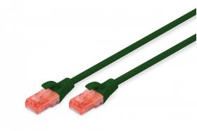 DIGITUS CAT 6, U-UTP patch cord, PVC AWG 26/7, length 0.5 m, color green (DK-1612-005/G)