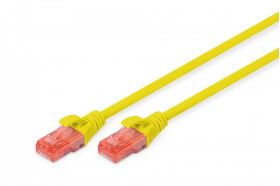 DIGITUS CAT 6, U-UTP patch cord, PVC AWG 26/7, length 1 m, color yellow (DK-1612-010/Y)