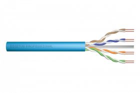 DIGITUS CAT 6A U-UTP installation cable, 500 MHz Dca (LSZH-1), AWG 23/1, 500 m drum, sx, blue (DK-1614-A-VH-5)