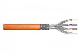 DIGITUS CAT 7 S-FTP installation cable, 1200 MHz Dca (EN 50575), AWG 23/1, 500 m drum, SX, orange (DK-1743-VH-5)