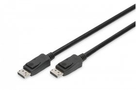 DIGITUS DisplayPort connection cable, DP M/M, 1.0m,w/lock, UHD 8K, Vers. 1.3/1.4, bl (AK-340106-010-S)