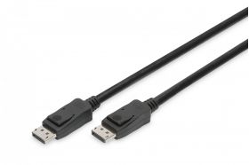 DIGITUS DisplayPort connection cable, DP M/M, 5.0m, w/lock, UHD 8K, Vers. 1.3/1.4, bl (AK-340106-050-S)