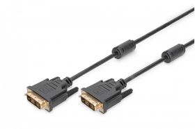 DIGITUS DVI connection cable, DVI(18+1), 2x ferrit M/M, 2.0m, DVI-D Single Link, bl (AK-320100-020-S)