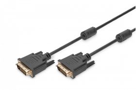 DIGITUS DVI connection cable, DVI(24+1), 2x ferrit M/M, 10.0m, DVI-D Dual Link, bl (AK-320101-100-S)