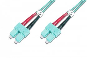 DIGITUS FO patch cord, duplex, SC to SC MM OM3 50/125 µ, 1 m (DK-2522-01/3)