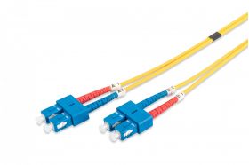 DIGITUS FO patch cord, duplex, SC to SC SM OS2 09/125 µ, 1 m (DK-2922-01)