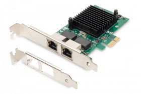 DIGITUS Gigabit Ethernet PCI Express Card, 2-port 32-bit, low profile bracket, Intel chipset (DN-10132)