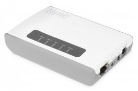 DIGITUS Wireless 300N Multifunction Network Server 2-port, USB2.0, Network USB Hub, Print Server (DN-13024)