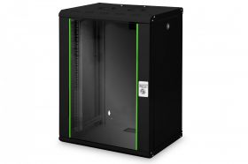 DIGITUS 16U wall mounting cabinet, Unique 820x600x450 mm, color black (RAL 9005) (DN-19 16-U-SW)