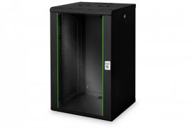 DIGITUS 20U wall mounting cabinet, Unique 998x600x600 mm, color black (RAL 9005) (DN-19 20U-6/6-SW)