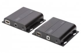 DIGITUS 4K HDMI Extender Set over IP, 4K*2K@30Hz over network cable (CAT 5/5e/6/7), black (DS-55122)
