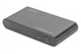 DIGITUS 4K Highspeed HDMI 2.0 Switch, 3x1 UHD 4K*2K@60Hz, Full 3D, aluminum housing, black (DS-45316)