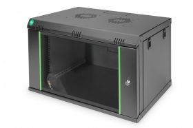 DIGITUS 7U wall mounting cabinet, Dynamic 389x600x450 mm, color black (RAL 9005) (DN-19 07-U-EC-SW)