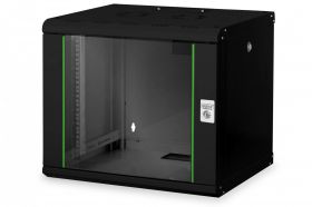 DIGITUS 9U wall mounting cabinet, Unique 509x600x450 mm, color black (RAL 9005) (DN-19 09-U-SW)
