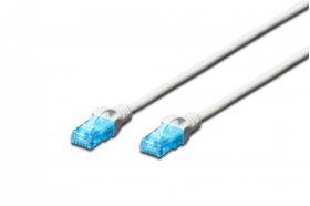 DIGITUS CAT 5e U-UTP patch cable, PVC AWG 26/7, length 1 m, color white (DK-1512-010/WH)