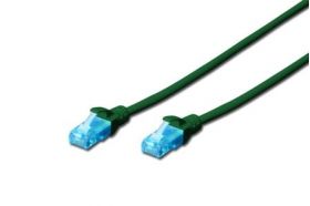 DIGITUS CAT 5e U-UTP patch cord, PVC AWG 26/7, length 0.25 m, zielony (DK-1512-0025/G)