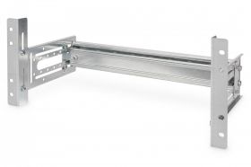 DIGITUS DIN rail holder, 4U, 178x483x223 mm, galvanized incl. din rail, variable depth and height (DN-19-DIN-4U)