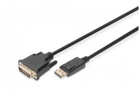 DIGITUS DisplayPort adapter cable, DP - DVI (24+1) M/M, 2.0m, w/interlock, DP 1.1a, bl (DB-340301-020-S)