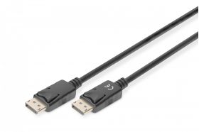 DIGITUS DisplayPort connection cable, DP M/M, 2.0m, w/interlock, DP 1.2, Ultra HD 4K, bl (DB-340100-020-S)