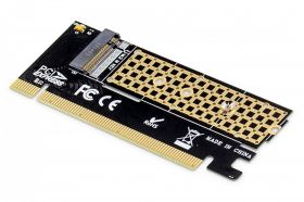 DIGITUS M.2 NVMe SSD PCIexpress Add-On card x16 supports M Key, size 80,60,42 and 30mm (DS-33171)