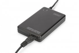 DIGITUS Universal Notebook Charger, 90W Super Slim, USB port(5V/2A),11xTips,15-20V (DA-10190)