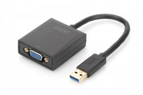 DIGITUS USB 3.0 to VGA Adapter, 1080p Input USB, Output VGA (DA-70840)