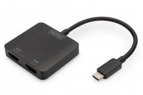 DIGITUS USB-C - 2x HDMI MST Video Hub DP 1.4, HDMI 2.0, 4K/60Hz (DS-45338)