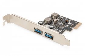 DIGITUS USB PCI Express Add-On card USB3.0, 2-port A/F, 1x LP bracket, NEC UPD720202 (DS-30220-5)