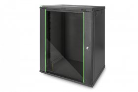 DIGITUS 16U wall mounting cabinet, Dynamic 789x600x450 mm, color black (RAL 9005) (DN-19 16-U-EC-SW)