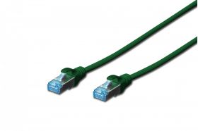DIGITUS CAT 5e SF-UTP patch cord, Cu, PVC AWG 26/7, length 0.5 m, color green (DK-1531-005/G)