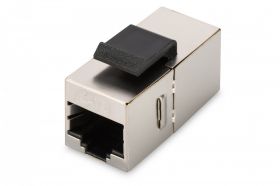 DIGITUS CAT 6 modular coupler, shielded RJ45 to RJ45, for panel connection (DN-93613-1)