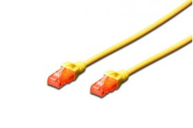 DIGITUS CAT 6, U-UTP patch cord, PVC AWG 26/10, length 10 m, color yellow (DK-1612-100/Y)