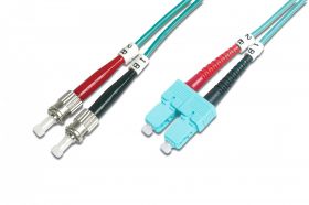 DIGITUS FO patch cord, duplex, ST to SC MM OM3 50/125 µ, 2 m (DK-2512-02/3)