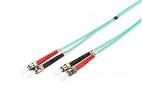 DIGITUS FO patch cord, duplex, ST to ST MM OM3 50/125 µ, 10m (DK-2511-10/3)