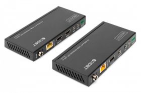 DIGITUS HDBaseT HDMI Extender Set, 150 m 4K/60Hz, 18 Gbps, YUV 4:4:4, HDR (DS-55508)