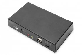 DIGITUS KVM Switch, 2 Port, 4K@30Hz, USB-C/USB/HDMI in, HDMI out, Network (DS-12901)