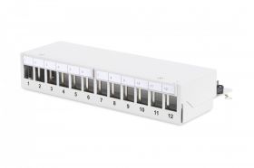 DIGITUS Modular Desktop Patch Panel, shielded 12-port, light grey (DN-93706)