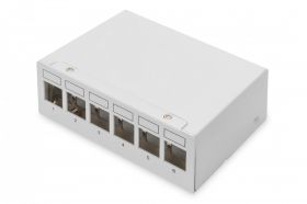 DIGITUS Modular Desktop Patch Panel, shielded 6-port, light grey (DN-93716)