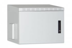 DIGITUS 12U wall mounting cabinet, outdoor, IP55 713x600x600 mm, color grey (RAL 7035) (DN-19 12U-6/6-I-OD)
