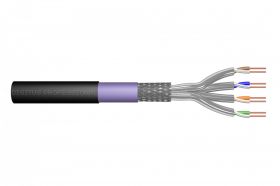 DIGITUS CAT 7 S-FTP outdoor installation cable, 1200 MHz PE, inner Eca (LSZH), AWG 23/1, 1000 m, sx, black (DK-1741-VH-10-OD)