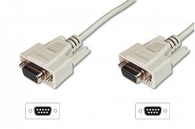 DIGITUS Datatransfer connection cable, D-Sub9 F/F, 5.0m, serial, molded, be (AK-610106-050-E)