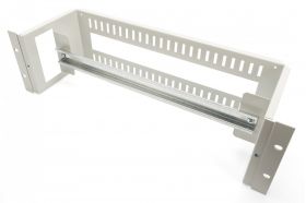 DIGITUS DIN rail holder, 3U, 135x480x150 mm incl. din rail (35x390 mm), grey (RAL 7035) (DN-19-DIN-3U)