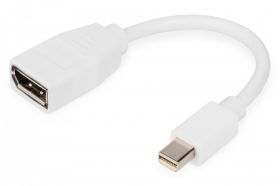 DIGITUS DisplayPort adapter cable, mini DP - DP M/F, 0.15m, DP 1.2 conform, (DB-340405-001-W)