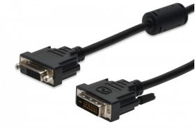 DIGITUS DVI extension cable, DVI(24+1), 2x ferrit M/F, 2.0m, DVI-D Dual Link, bl (AK-320200-020-S)