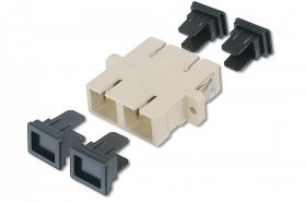 DIGITUS FO coupler, duplex, SC to SC, MM OM2, color grey ceramic sleeve, polymer housing, incl. screws (DN-96004-1)