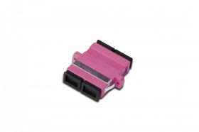 DIGITUS FO coupler, duplex, SC to SC, MM OM4, color violet ceramic sleeve, polymer housing, incl. screws (DN-96018-1)